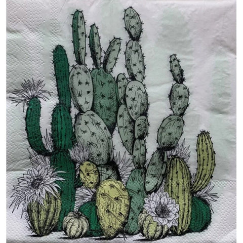 Decoupage Napkin - Cactus Farm