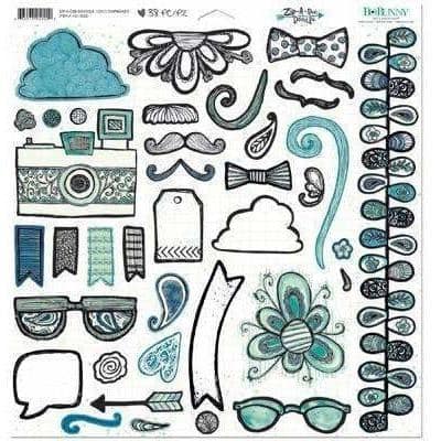 BoBunny - Zip-a-dee-doodle, 12x12 Chipboard Die-cuts