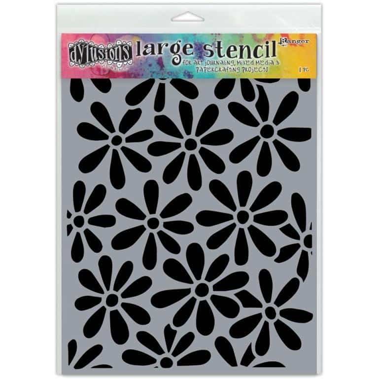 Dylusion Large Stencil 9x12" - Spring Bloom