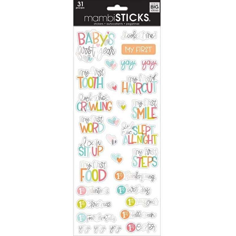 MAMBI  Stickers - Babys First Year Words