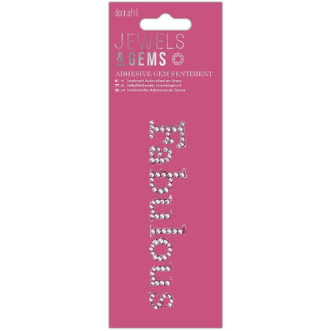 Papermania Adhesive Gem Sentiment - Fabulous