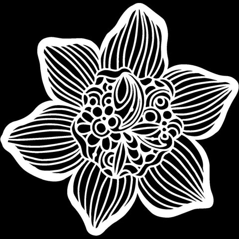 TCW 12x2 Stencil - Cupped Daffodil