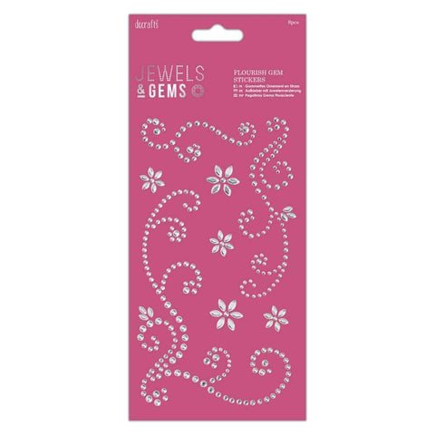 Papermania Adhesive Gem Sentiment - Flourishes