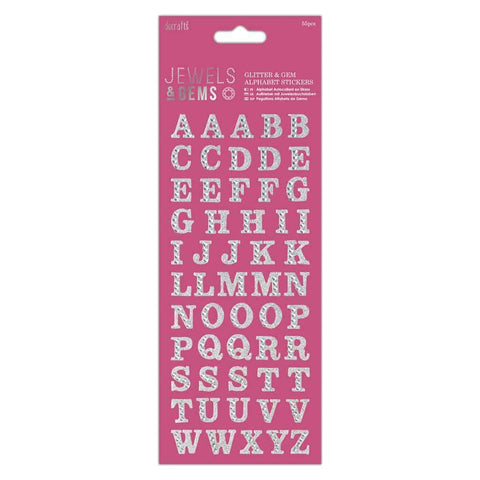 Papermania Adhesive Gem Sentiment - Alphabets