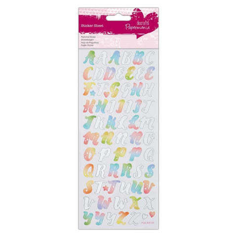 Papermania Foil Stickers - Watercolor Alphas