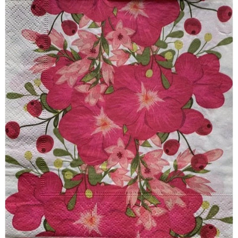 Decoupage Napkin -  Pink Hibiscus
