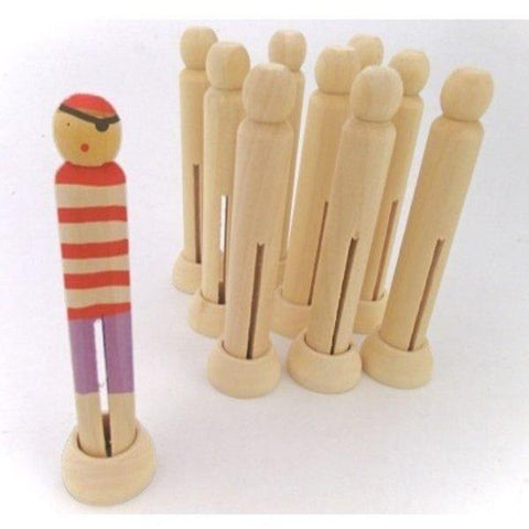 Dolly Pegs with stand, 5Pcs
