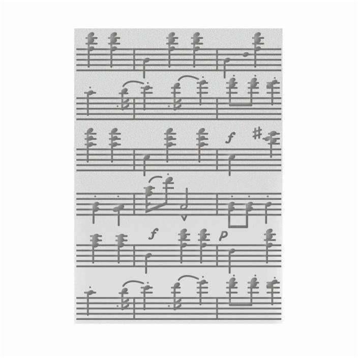 Couture Creations 5"x7" Embossing Folder - Music Of The Heart