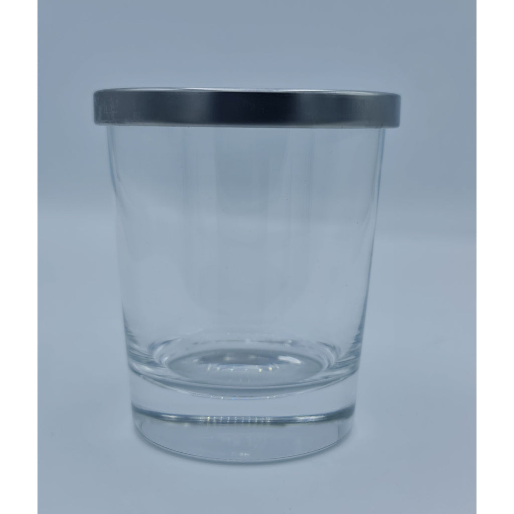 Transparent Glass Jar 300ml - Silver metal lid