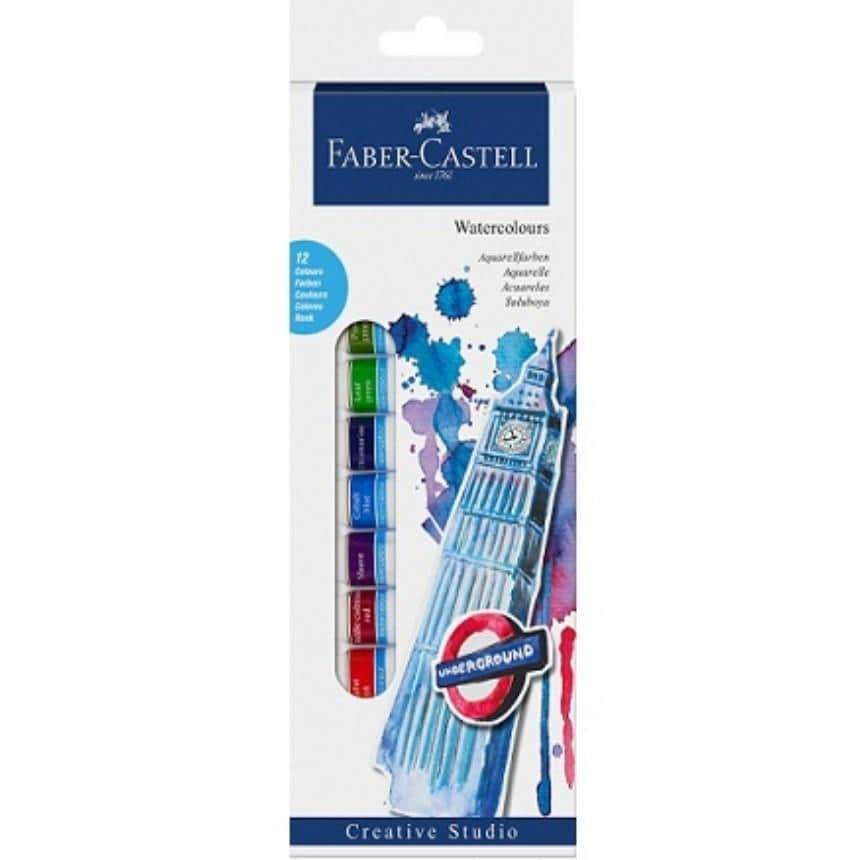 Faber Castell - Watercolours Paints set, 12x 12 ml tube