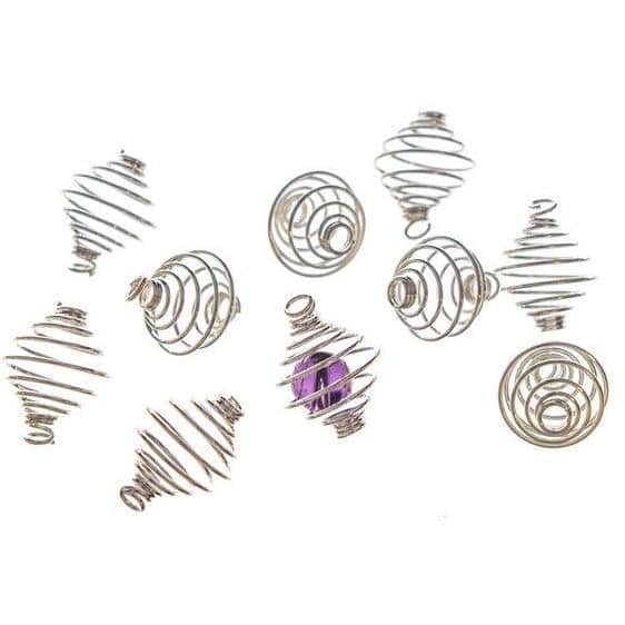 Bead Cage 14mm Silver Plate Pack of 4