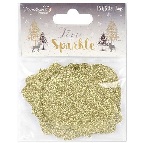 Dovecraft Time to Sparkle Glitter Tags