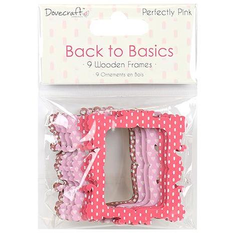 Dovecraft Back to Basics Wooden Frames -  Perfectly Pink