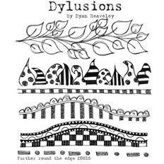 Dylusions Cling Rubber Stamp - Further Around The Edge