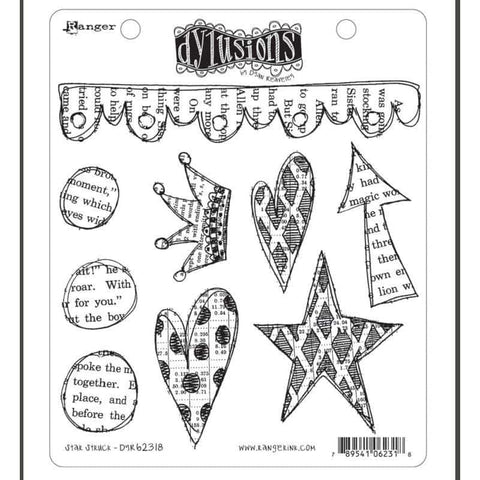 Dylusions Cling Rubber Stamp - Star Struck