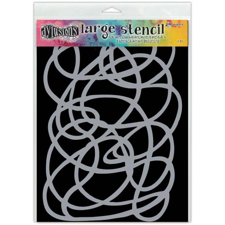 Dylusion Large Stencil - Squiggle, Large