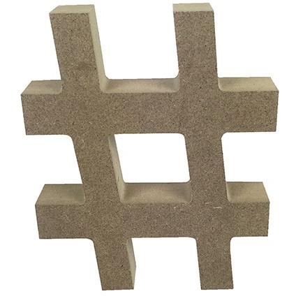 MDF Letter Blank -Hashtag