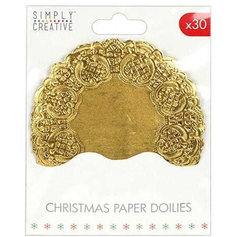 Simply Creative Christmas Basics Paper Doilies Gold