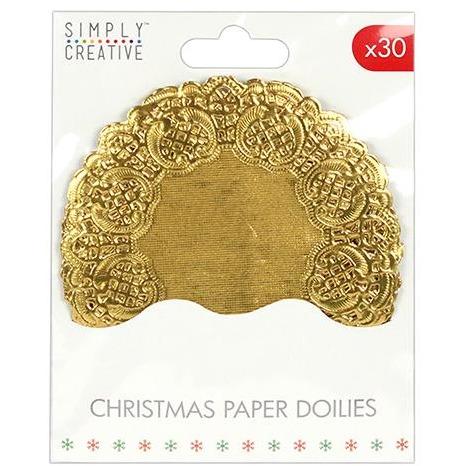 Simply Creative Christmas Basics Paper Doilies Gold