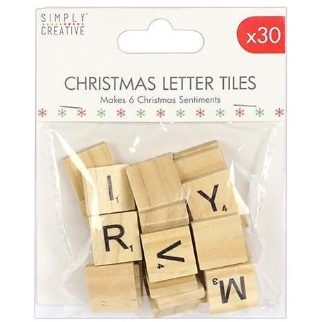Simply Creative Christmas Wooden Tile Letters