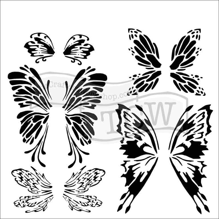 The Crafters Workshop 6x6 Stencil - Fairywings