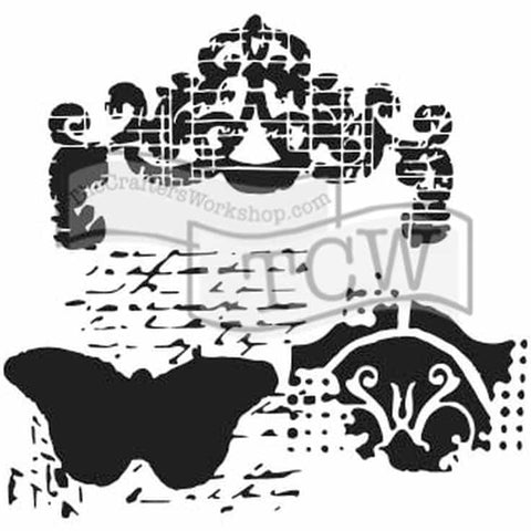 The Crafters Workshop 6x6 Stencil - Regal Butterfly