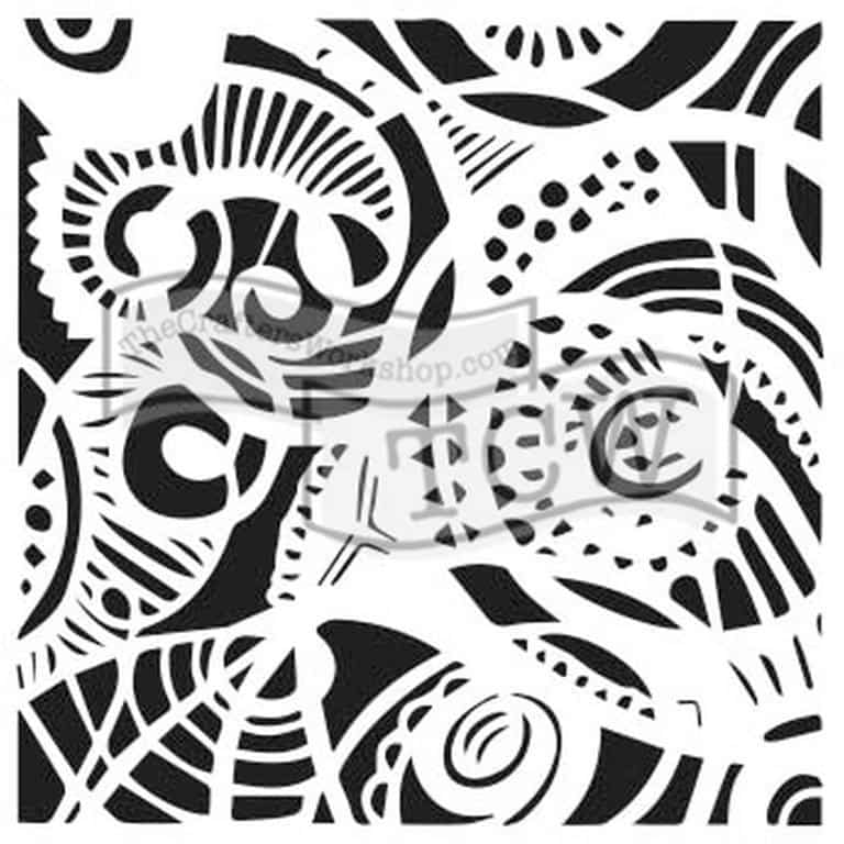 The Crafters Workshop 6x6 Stencil - Free Swirl