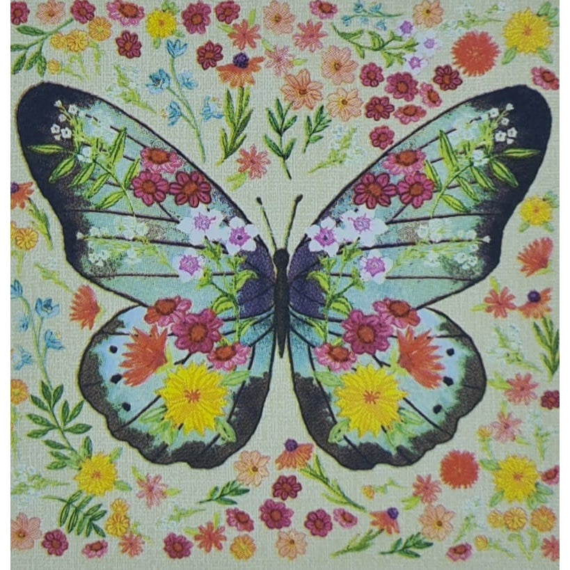 Decoupage Napkin - Primary Butterfly