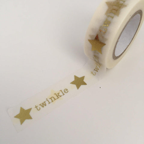 Dovecraft Washi Tape - Foil, Gold Twinkle Star