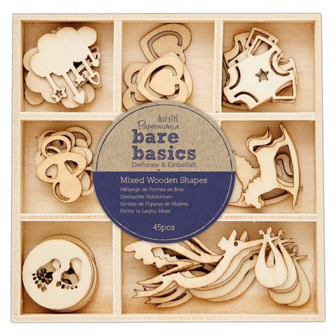 Papermania Wooden Shapes - Bare Basics -Baby