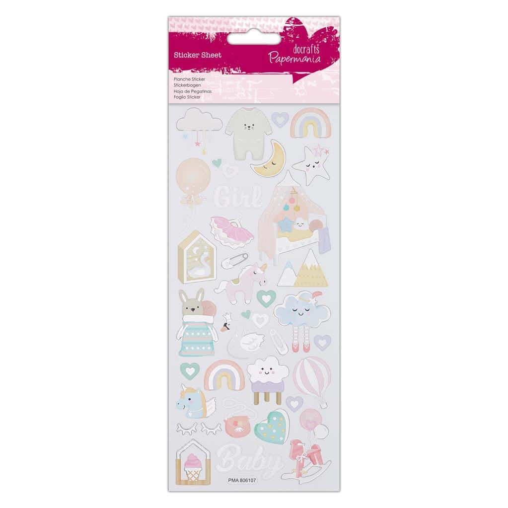 Papermania Foil Stickers - Baby Girl